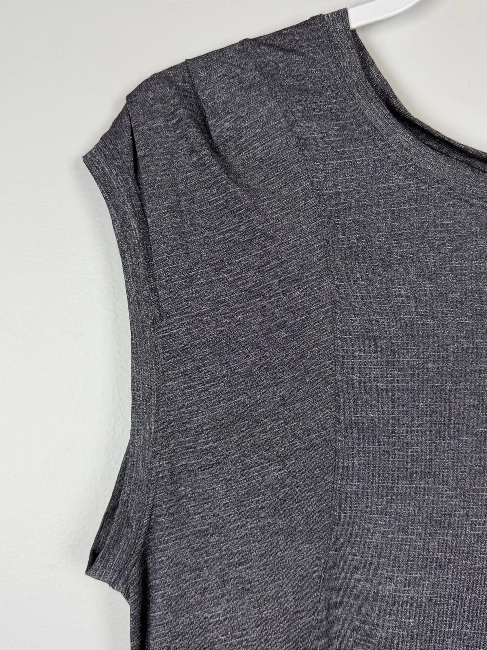 Lululemon Gait Keeper Short Sleeve Heathered Gray W3AU5S Black Running Top Sz 10